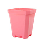 Pink plastic 5" Heavy Duty Nursery Pot on a white background