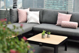 Portals Teak and Aluminum Modular Sofa 3pc Set