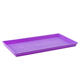Purple plastic tray on a white background