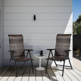 Outdoor Heavy Duty Dark Brown Rattan Folding Patio Chair - FREE SHIPPING
