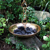 Hand Hammered Copper Polished Rain Chain Basin - 16.5 inch Diameter - FREE SHIPPING