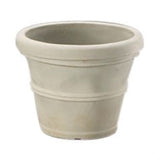 12-inch Diameter Round Planter in Weathered Concrete Finish Poly Resin - FREE SHIPPING
