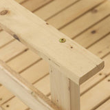 7 ft. Wooden Garden Bridge with Hand Rails in Natural Finish - FREE SHIPPING