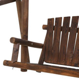 FarmHouse Log A-Frame 2-Seat Wooden Swing Bench - FREE SHIPPING