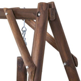 FarmHouse Log A-Frame 2-Seat Wooden Swing Bench - FREE SHIPPING