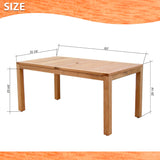 Rinjani Rectangular Table and 6 Chamonix Arm Chair