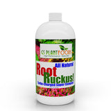 Bottle of GS Plant Foods Root Ruckus fertilizer on a white background