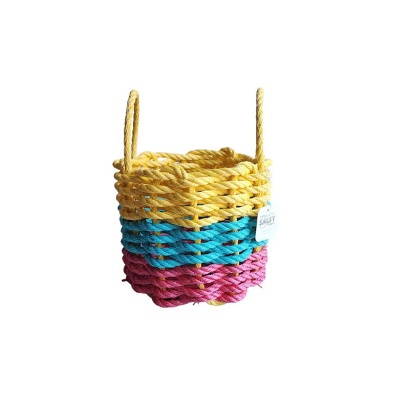 Rope Storage Basket Pink, Teal, Yellow - FREE SHIPPING