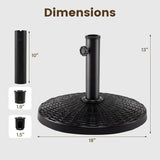 Patio Umbrella Base 22 lbs Resin Wicker Style
