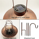 LED Solar Light Retro Solar LED Oil Lamp Portable Solar Candle Light Flickering Flameless Outdoor Hanging Lantern Garden Decor - FREE SHIPPING