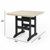 44" Savannah Square Counter Table with dimensions labeled on a white background