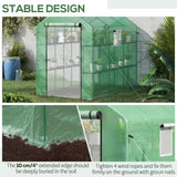 7 ft x 4.7 ft Oudoor Greenhouse with Steel Frame and Green PE Cover - FREE SHIPPING