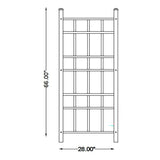 66-inch x 28-inch Outdoor PVC Vinyl Garden Trellis in Mocha Brown Tan - FREE SHIPPING