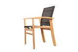 Rinjani Rectangular Teak Table and Fortuna Armchair Dining Set