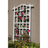 75-inch Outdoor White Vinyl Garden Plant Trellis with Ground Anchors - FREE SHIPPING