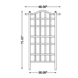 75-inch Outdoor White Vinyl Garden Plant Trellis with Ground Anchors - FREE SHIPPING