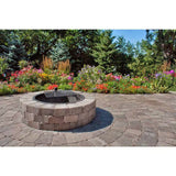 48-in Outdoor Round Concrete Block Stone Fire Pit Kit with Cooking Grill Grate - FREE SHIPPING
