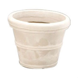 12-inch Diameter Round Planter in Weathered Stone Finish Poly Resin - FREE SHIPPING