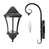 Outdoor Farmhouse Solar Wall Light in Black Finish - 150 Lumens - FREE SHIPPING