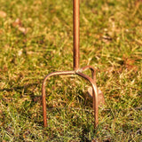 Outdoor Powder Coated Iron Birdhouse with 3-Prong Garden Stake in Copper Finish - FREE SHIPPING