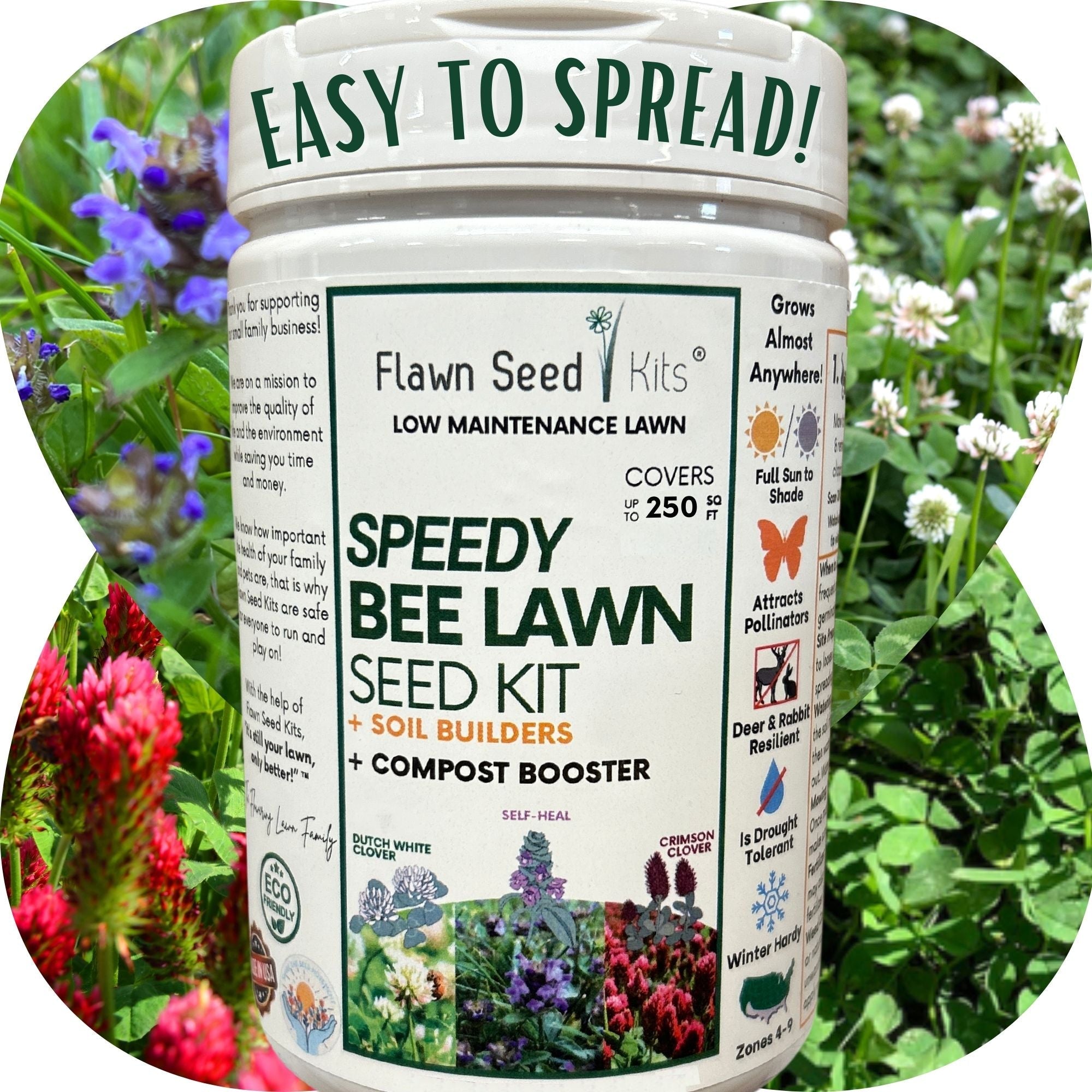 survival garden seed kit Speedy Bee Lawn Seed Kit 500 sq ft
