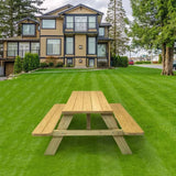 Solid Wood Outdoor Picnic Table with Benches Patio Garden Dining Set- FREE SHIPPING