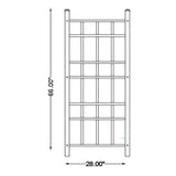 66-inch Outdoor Weather-Resistant Brown Vinyl Garden Trellis with Ground Anchors - FREE SHIPPING