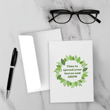 Time To Spread Your Leaves And Grow Greeting Card – Blank Inside With Envelope, 5" x 7"