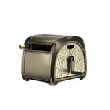 Metallic Garden Hose Reel Box-Heavy Duty on a black background
