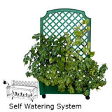 Indoor/Outdoor Green Polypropylene Wheeled Trellis Planter- FREE SHIPPING
