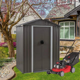 5 x 3 ft. Outdoor Grey Metal Garden Storage Shed - FREE SHIPPING