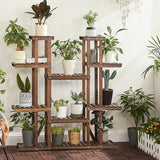 Solid Wood Indoor Outdoor 11-Tier Plant Stand - FREE SHIPPING