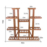 Solid Wood Indoor Outdoor 11-Tier Plant Stand - FREE SHIPPING