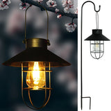 LED Solar Light Retro Solar LED Oil Lamp Portable Solar Candle Light Flickering Flameless Outdoor Hanging Lantern Garden Decor - FREE SHIPPING