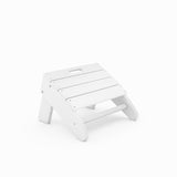 White Savannah Adirondack Ottoman on a white background