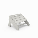 White Savannah Adirondack Ottoman on a white background