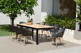 Portals Dark 9 Piece Carver Rectangular Dining Set