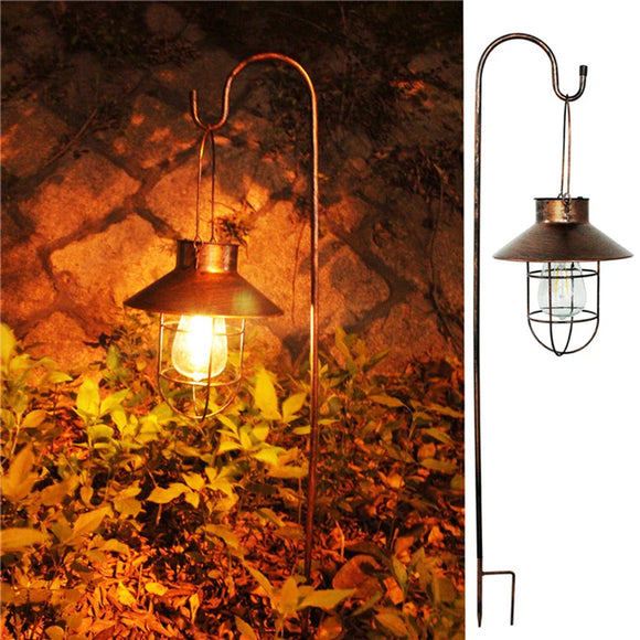 LED Solar Light Retro Solar LED Oil Lamp Portable Solar Candle Light Flickering Flameless Outdoor Hanging Lantern Garden Decor - FREE SHIPPING