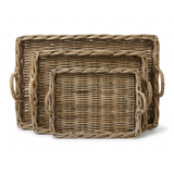 Cole Farmhouse Rattan Serving Tray