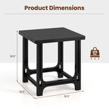 Adirondack Side Table 18" Outdoor HDPE Slatted
