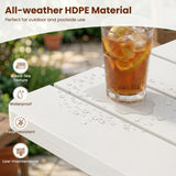 Adirondack Side Table 18" Outdoor HDPE Slatted