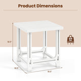 Adirondack Side Table 18" Outdoor HDPE Slatted