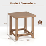 Adirondack Side Table 18" Outdoor HDPE Slatted