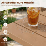 Adirondack Side Table 18" Outdoor HDPE Slatted