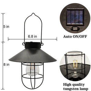 LED Solar Light Retro Solar LED Oil Lamp Portable Solar Candle Light Flickering Flameless Outdoor Hanging Lantern Garden Decor - FREE SHIPPING