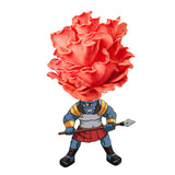 Shroom Spear - Pink Oyster Mushroom Grow Kit with red hair styled like a flower on a white background