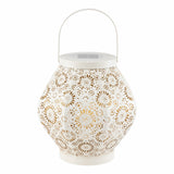 Daisy Punched Metal Solar Lantern