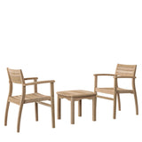 Intan Teak Side Table & 2 Ninia Chairs