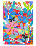 Colorful floral and abstract design on a white background LIMA PRINT