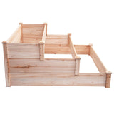 Solid Wood 4 Ft x 4 Ft Raised Garden Bed Planter 3-Tier -FREE SHIPPING